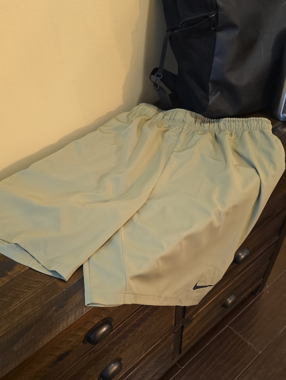 Nike Men's Light Weight Dry-Fit Taupe Athletic Shorts
